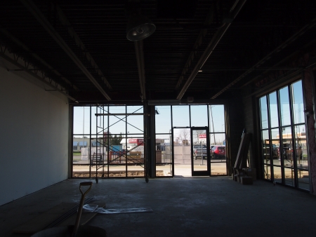 Blaze Pizza Being Built