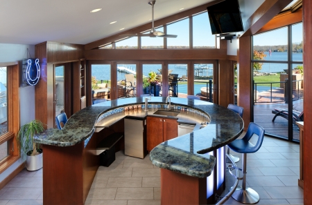 Kitchen Island and Outdoor Patio