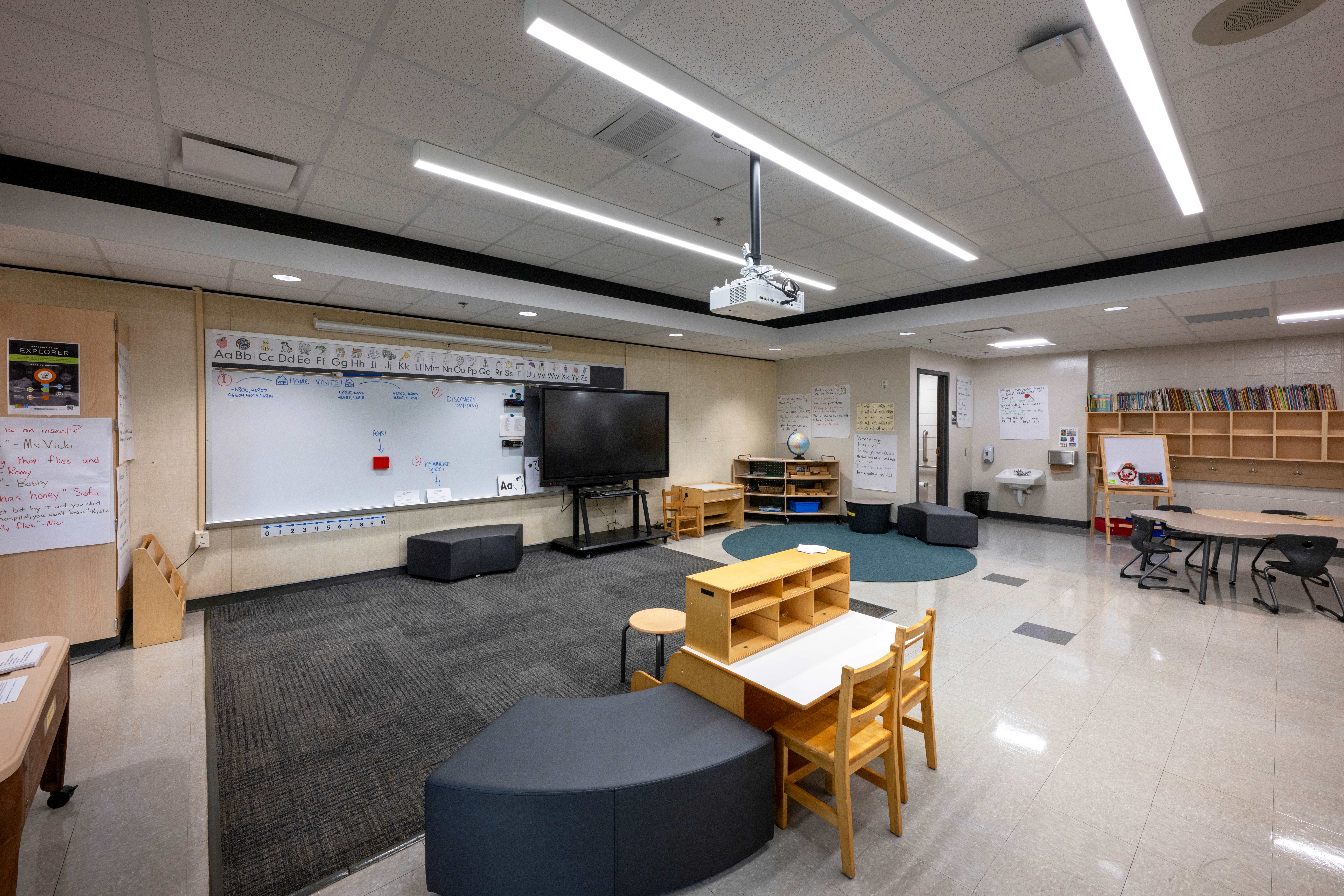 Side View of Classroom