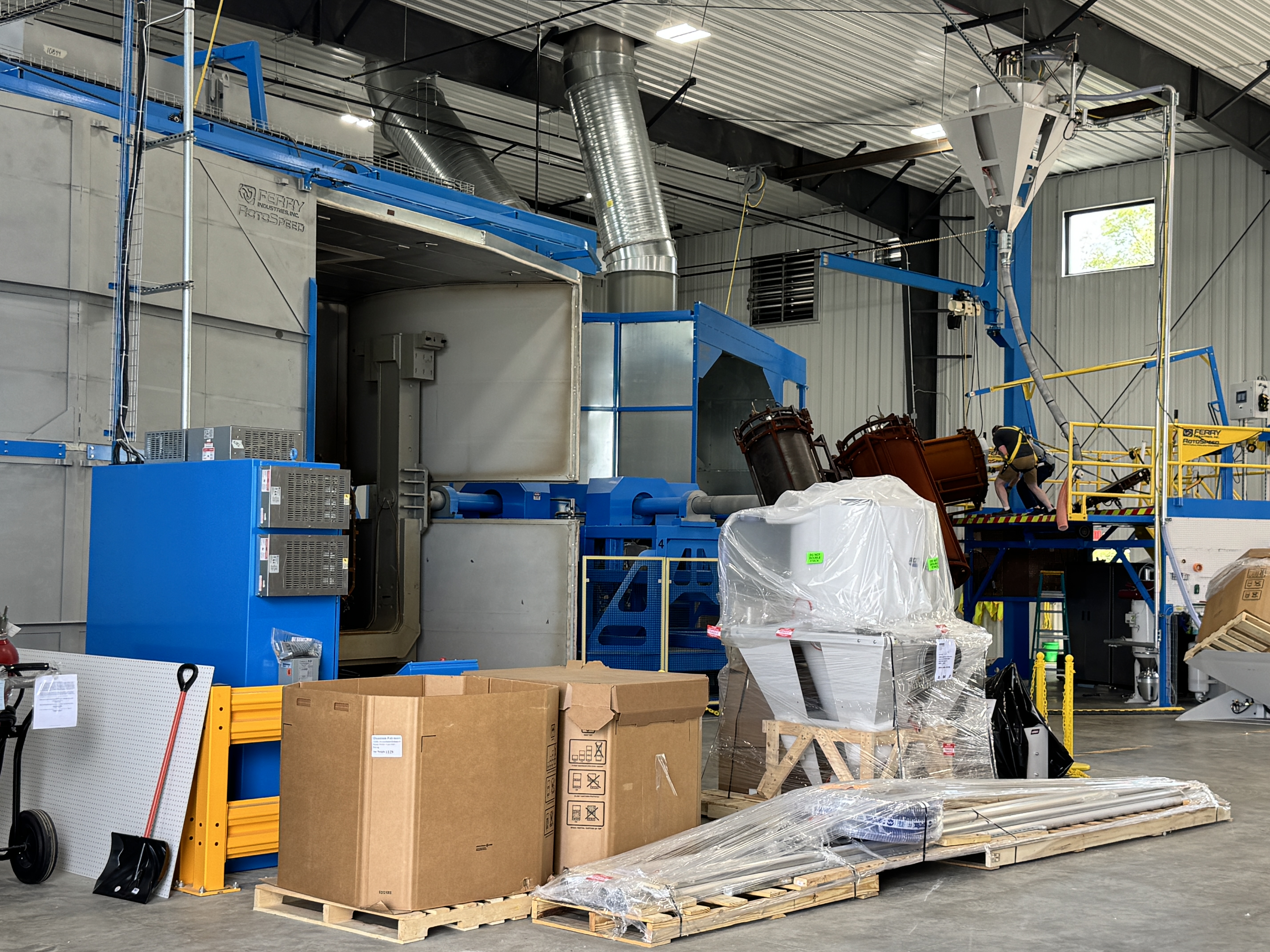 Molding Equipment being assembled