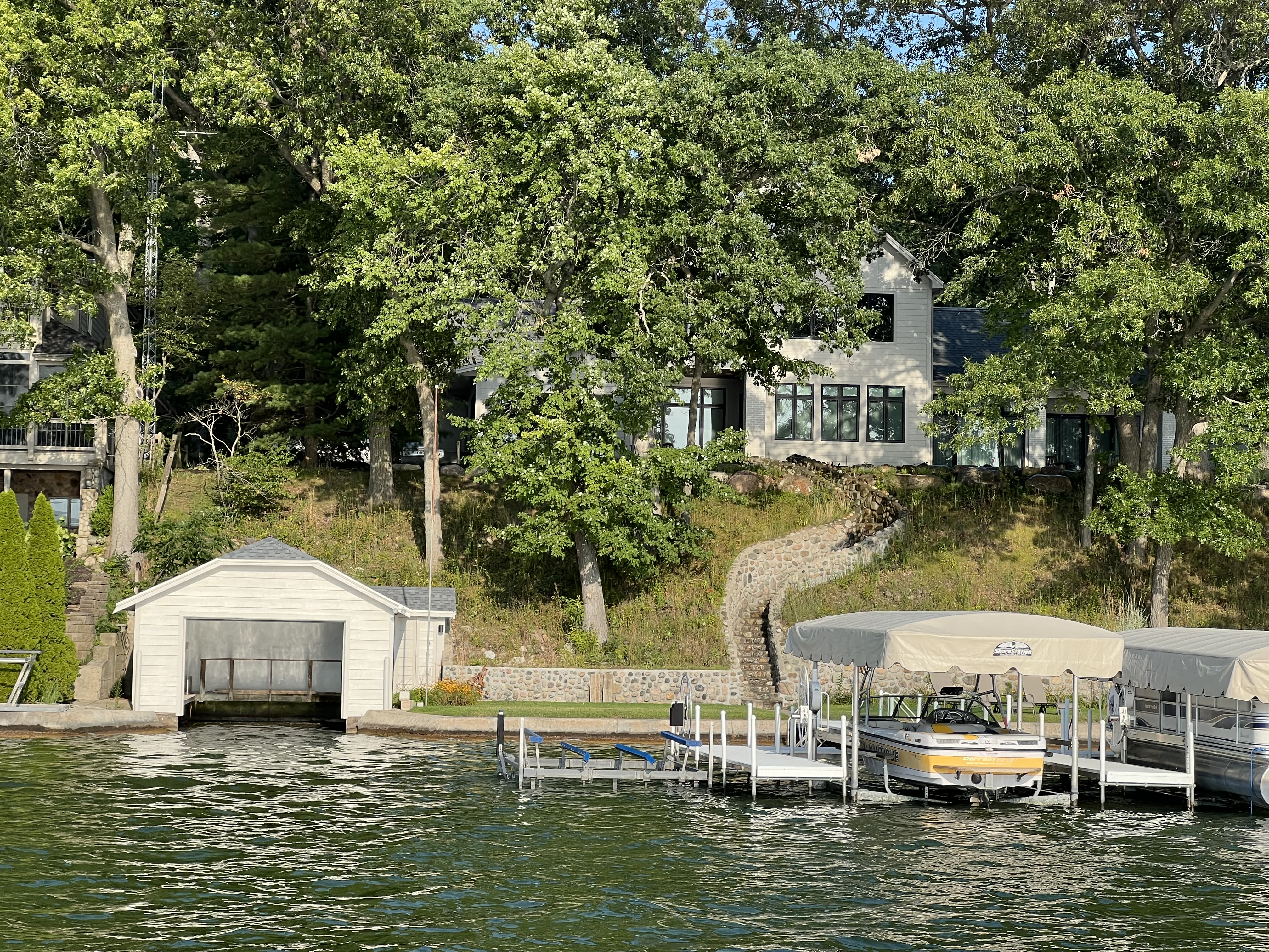 Back View of Lake and House