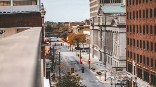 View of a Street at Building Level